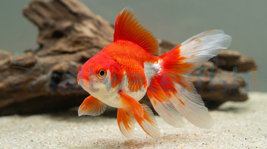 Red and White Ryukin Goldfish