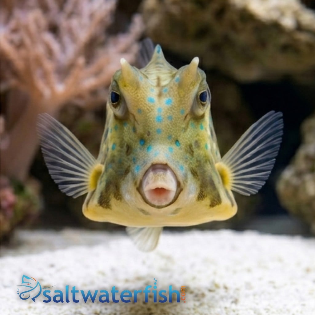 Scrawled Blue Cowfish
