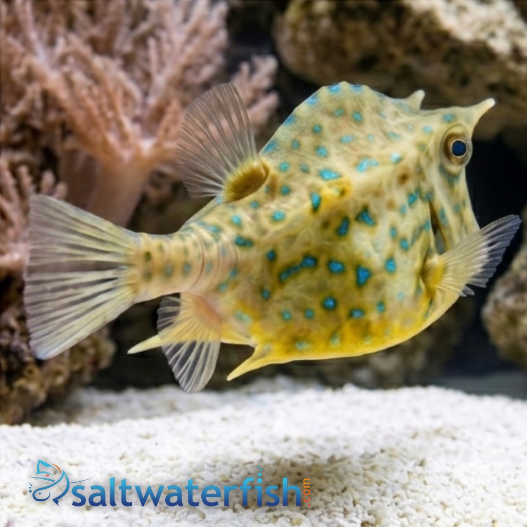 Scrawled Blue Cowfish