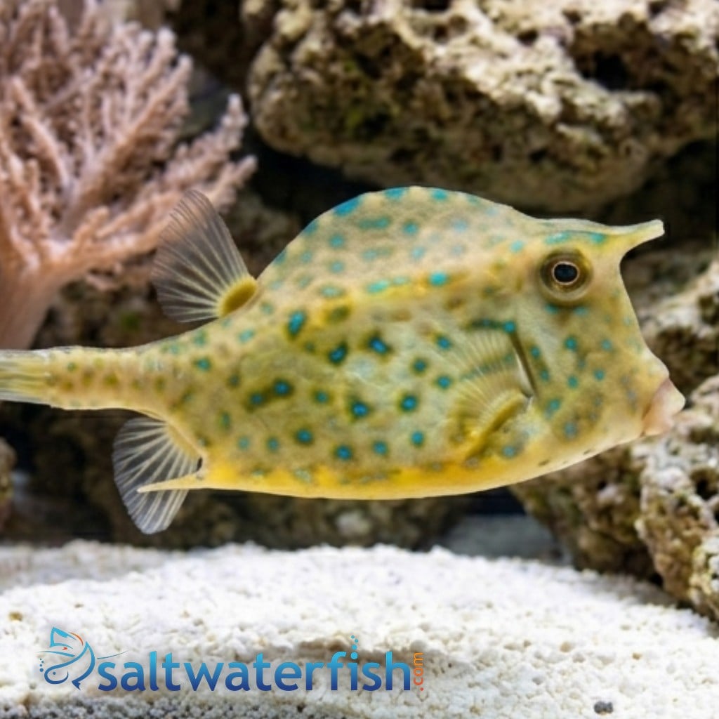 Scrawled Blue Cowfish