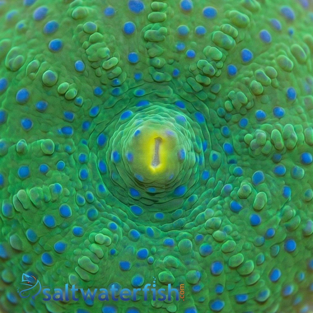 Mushroom Coral: Blue Spotted - Aquacultured