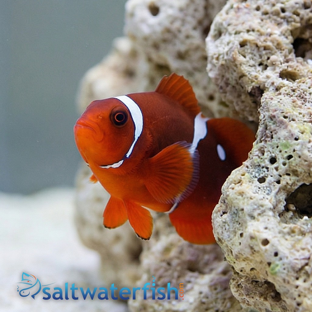 Gold Dot Maroon Clownfish