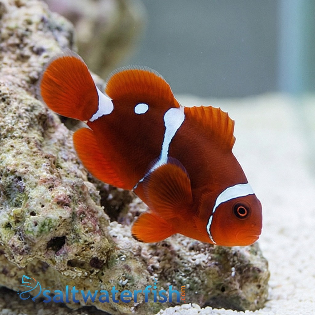 Gold Dot Maroon Clownfish