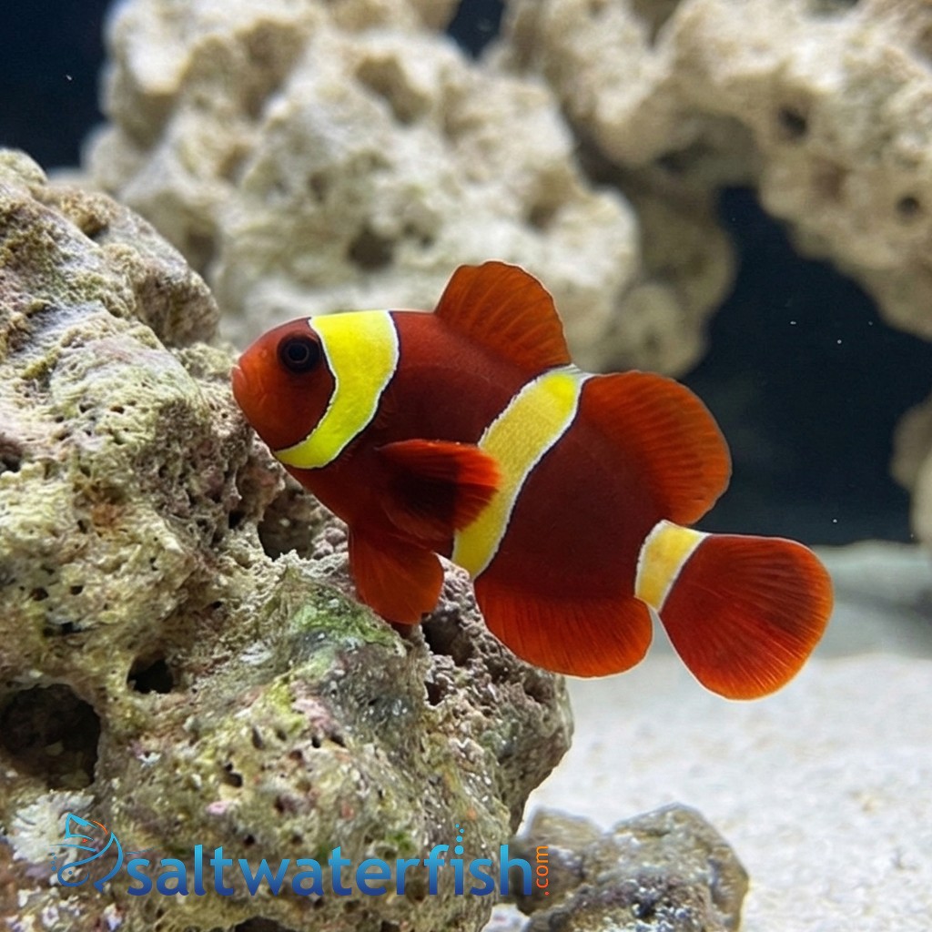 Gold Stripe Maroon Clownfish - Captive Bred - QM Labs