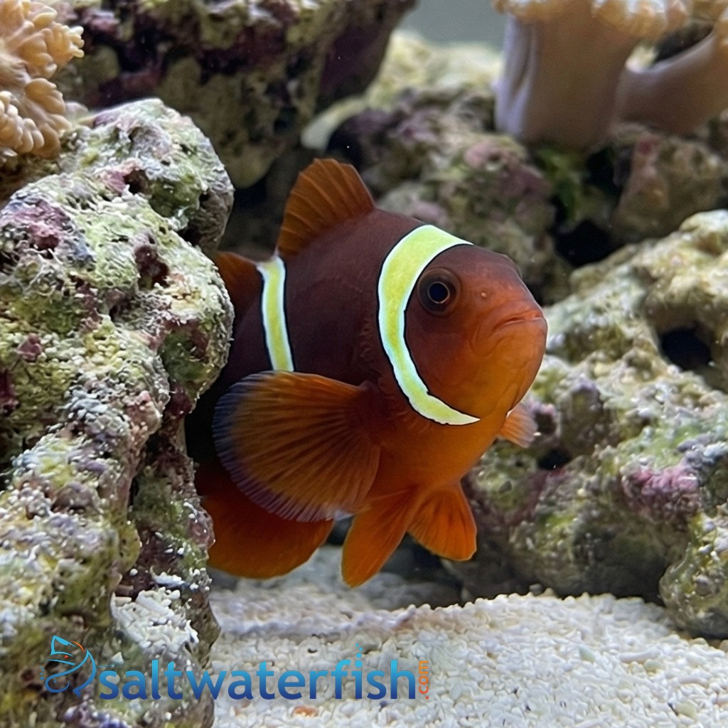 Gold Stripe Maroon Clownfish - Captive Bred