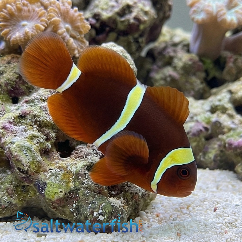 Gold Stripe Maroon Clownfish - Captive Bred