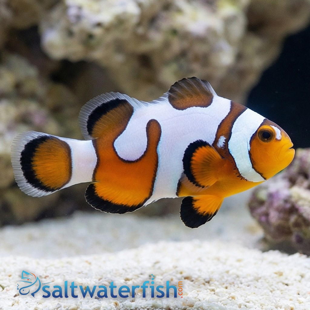 Snowflake Ocellaris Clownfish DaVinci - Captive Bred Grade A