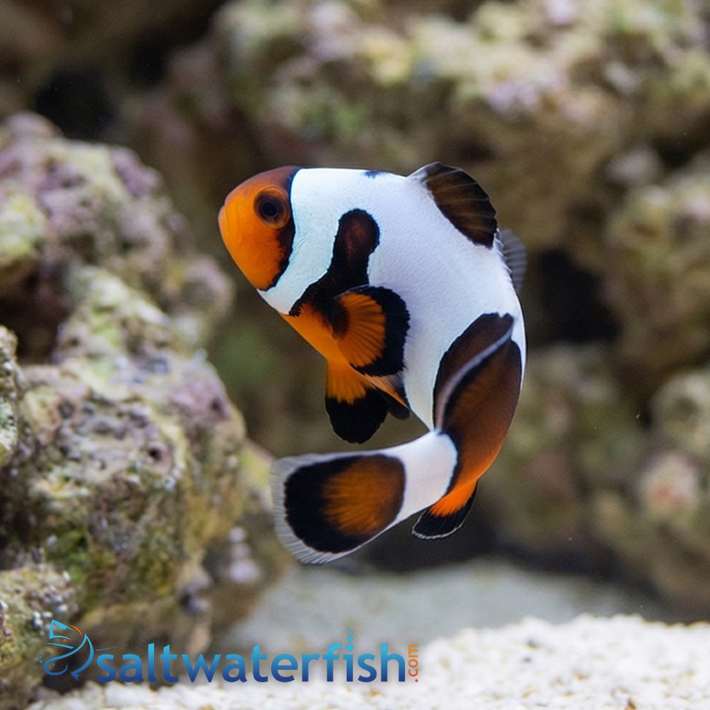 Snowflake Ocellaris Clownfish DaVinci Black - Captive Bred Grade B
