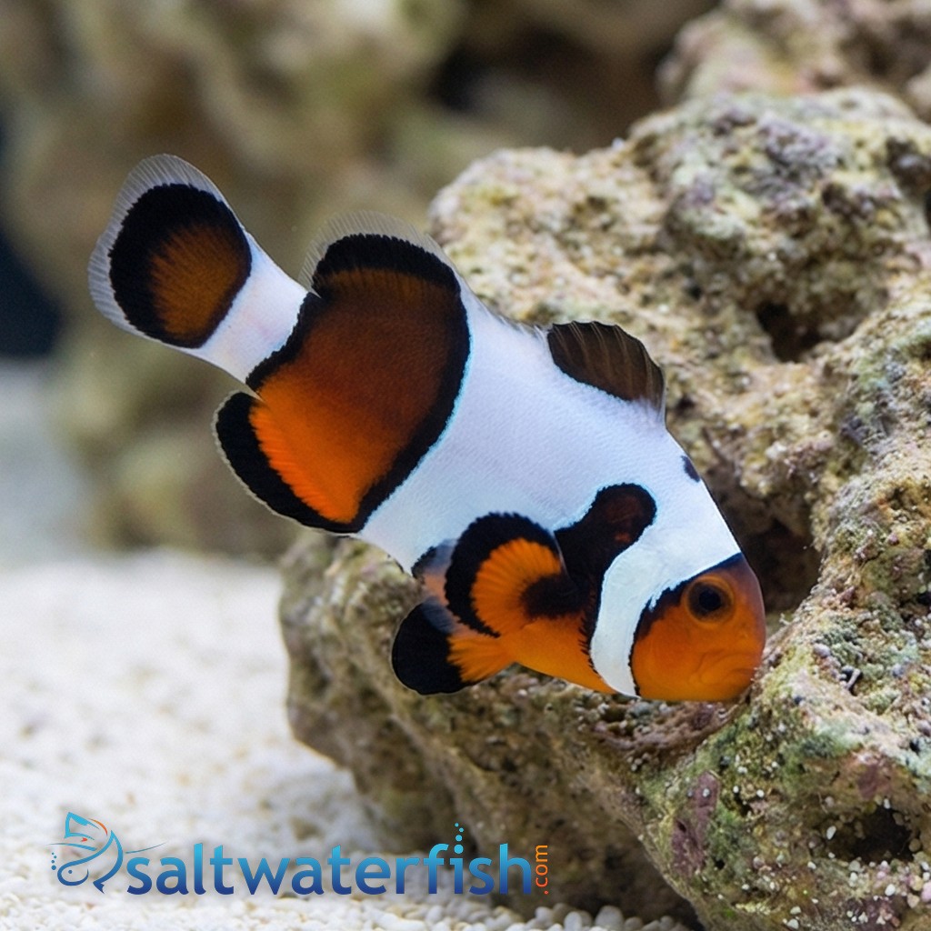 Snowflake Ocellaris Clownfish DaVinci Black - Captive Bred Grade B