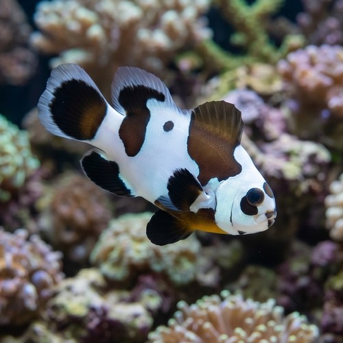 Longfin Mocha Storm Clownfish : Captive Bred