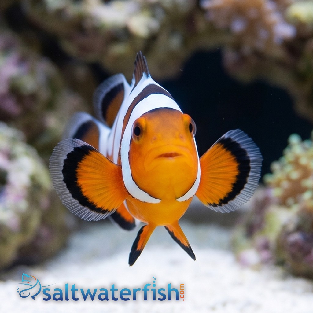 Tangerine Ocellaris Clownfish DaVinci - Captive Bred Grade A