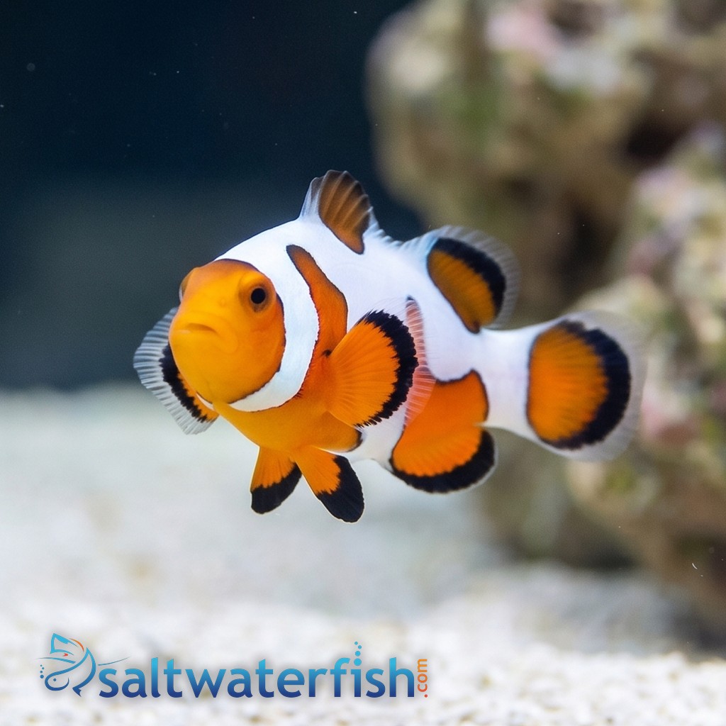 Tangerine Ocellaris Clownfish DaVinci - Captive Bred Grade A