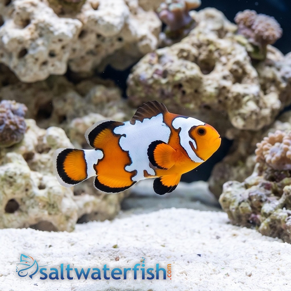 Black Ice Snowflake Clownfish Grade A - Captive Bred