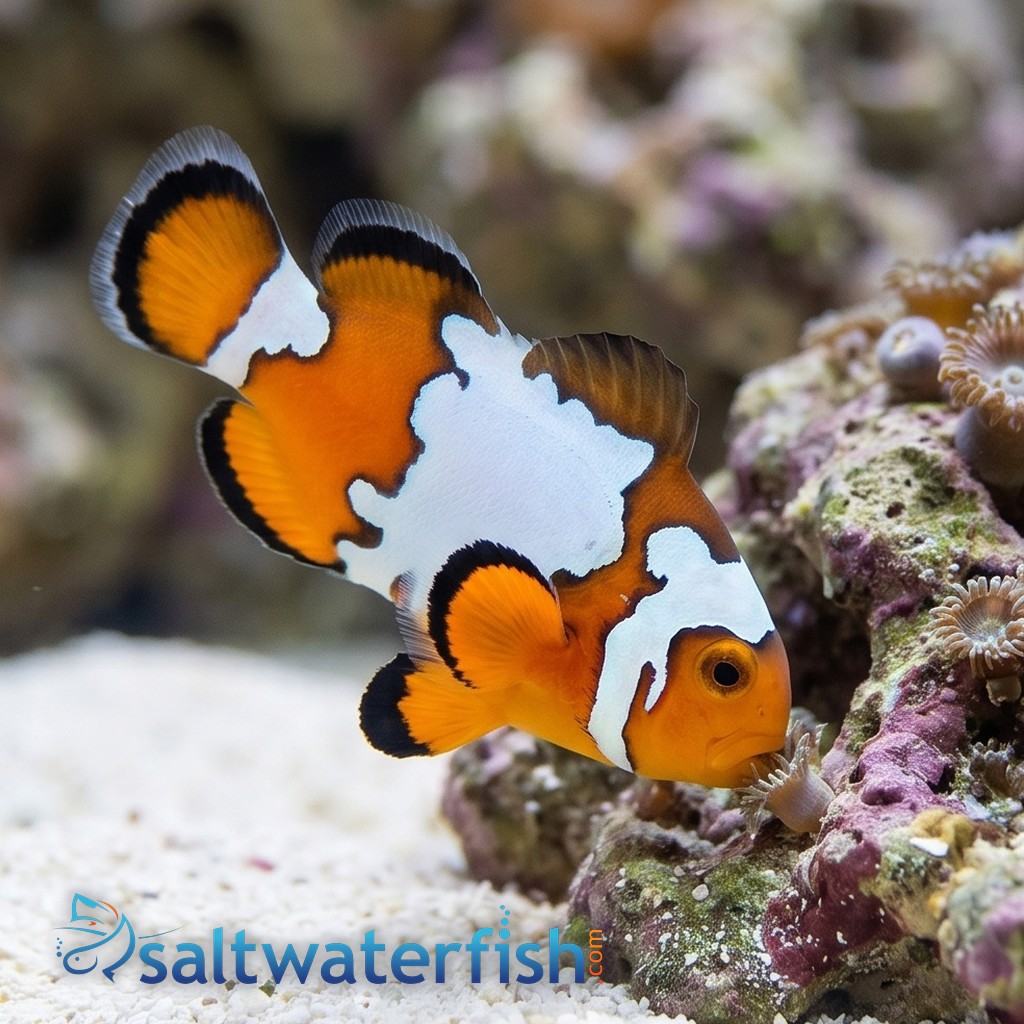 Black Ice Snowflake Clownfish Grade A - Captive Bred