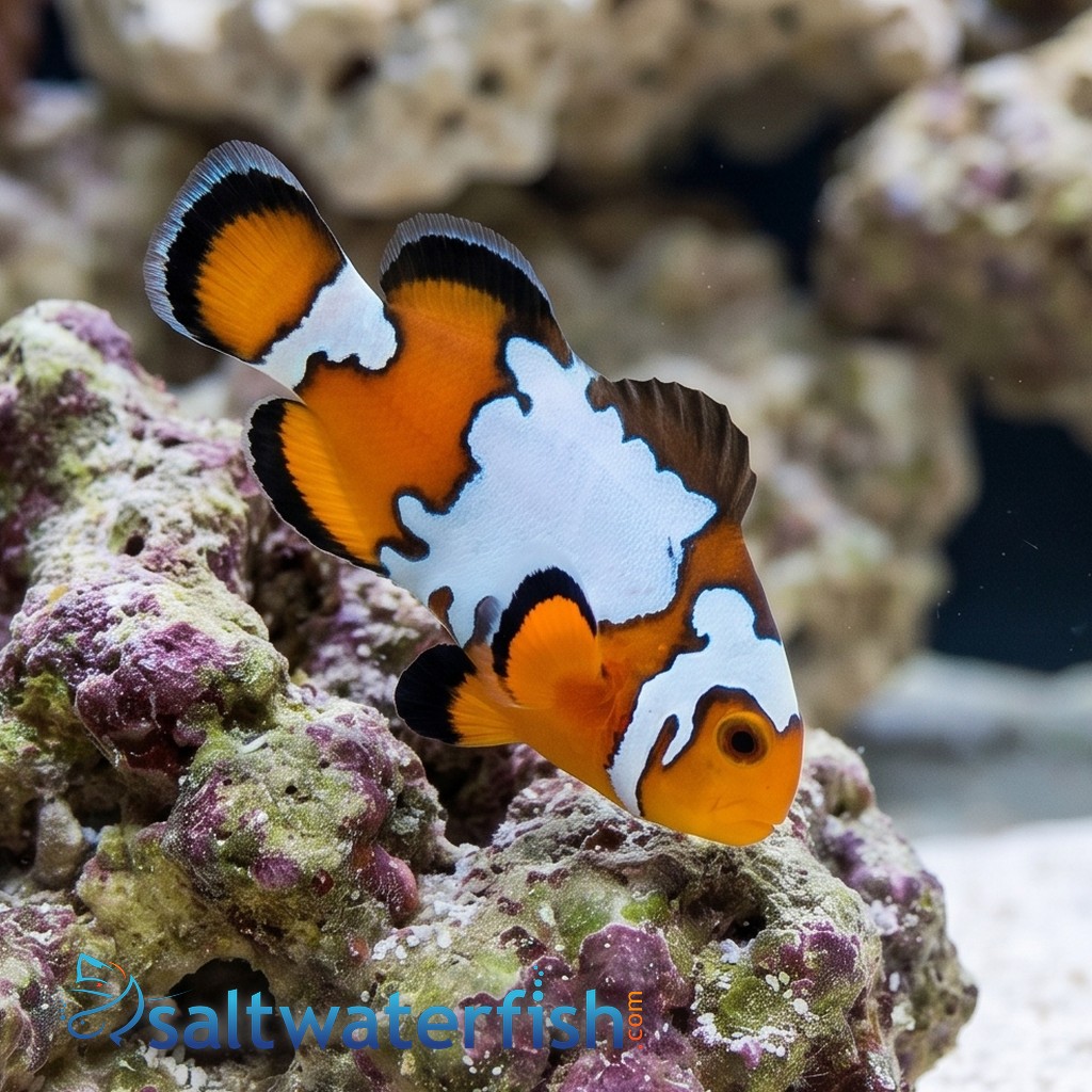 Black Ice Snowflake Clownfish Grade A - Captive Bred