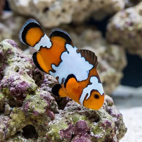 Black Ice Snowflake Clownfish Grade A - Captive Bred