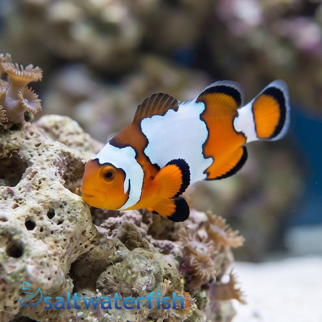 Black Ice Snowflake Clownfish - Captive Bred