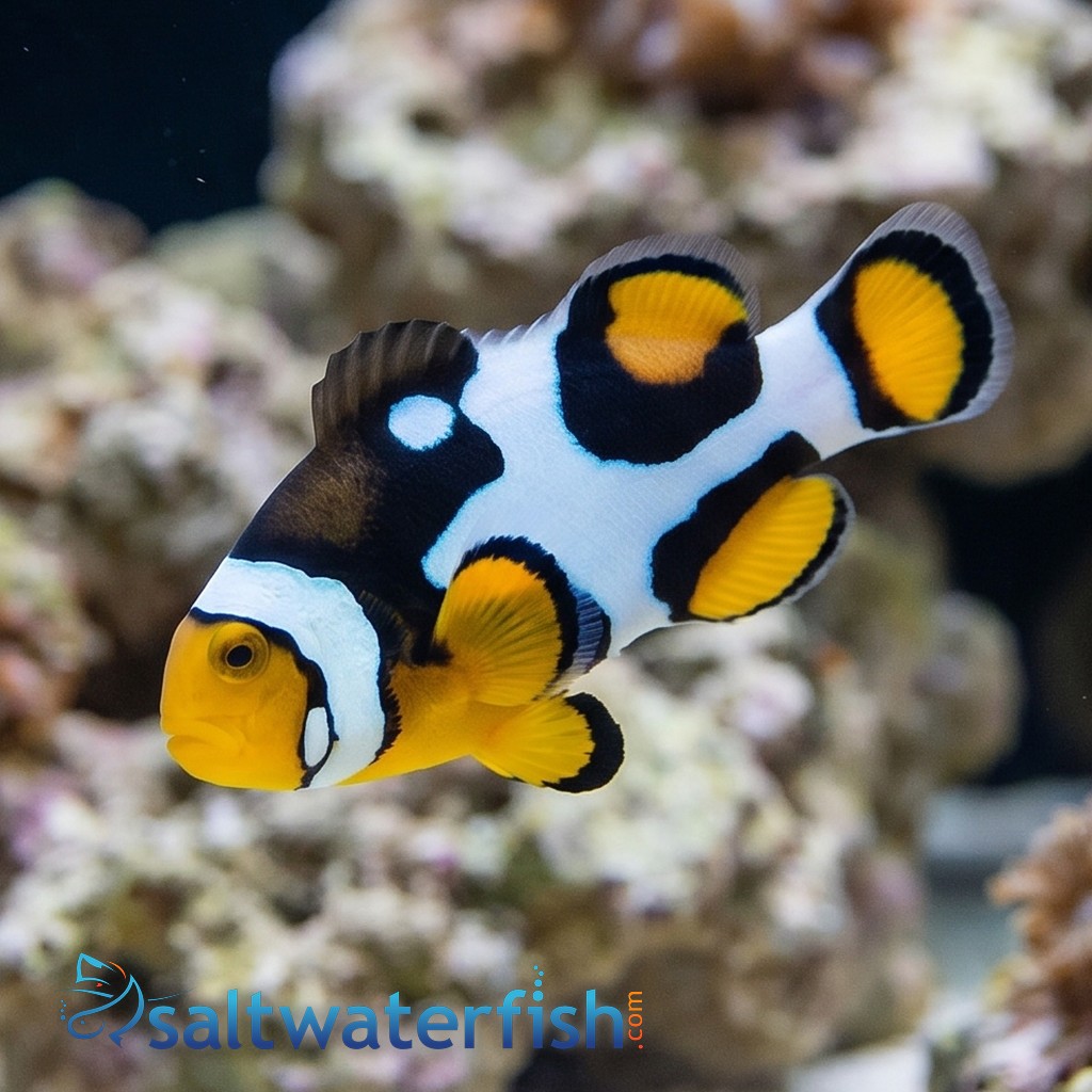 Picasso Percula Clownfish: Black P1