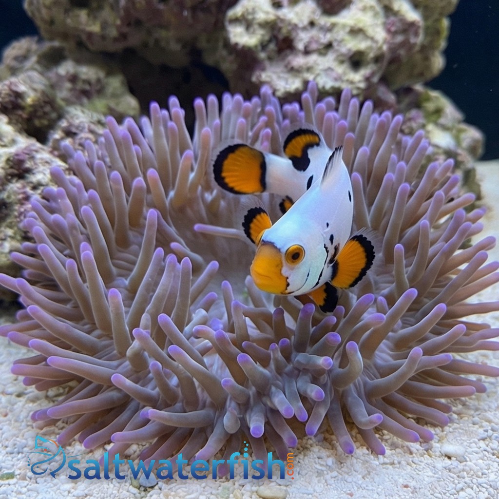 Black Helmet Head Picasso Percula Clownfish Captive-Bred