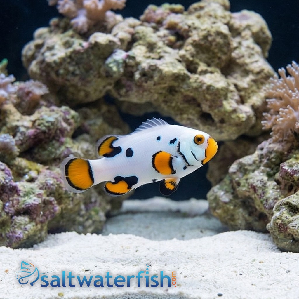Black Helmet Head Picasso Percula Clownfish Captive-Bred