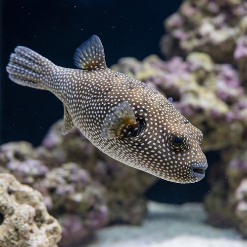 Blue and White Spotted Puffer 