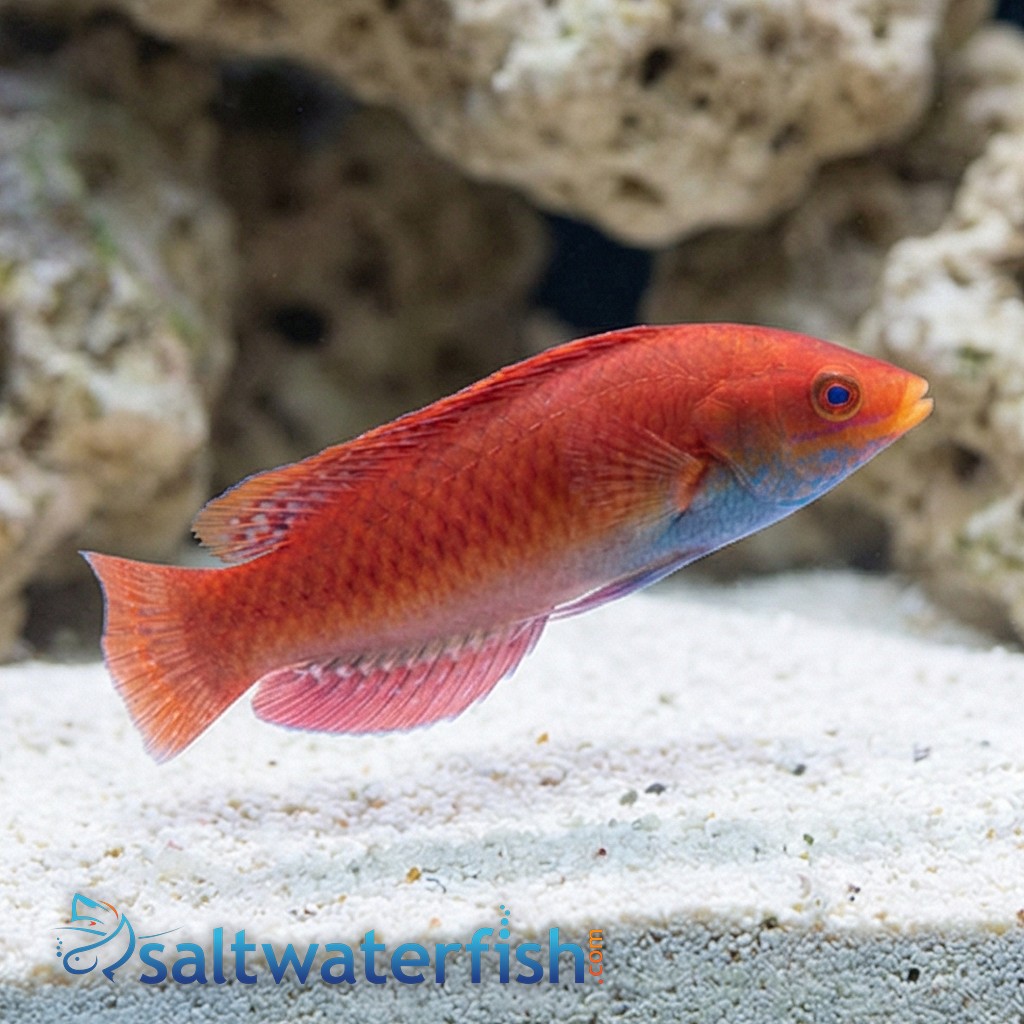 Blue Throat Sailfin Fairy Wrasse