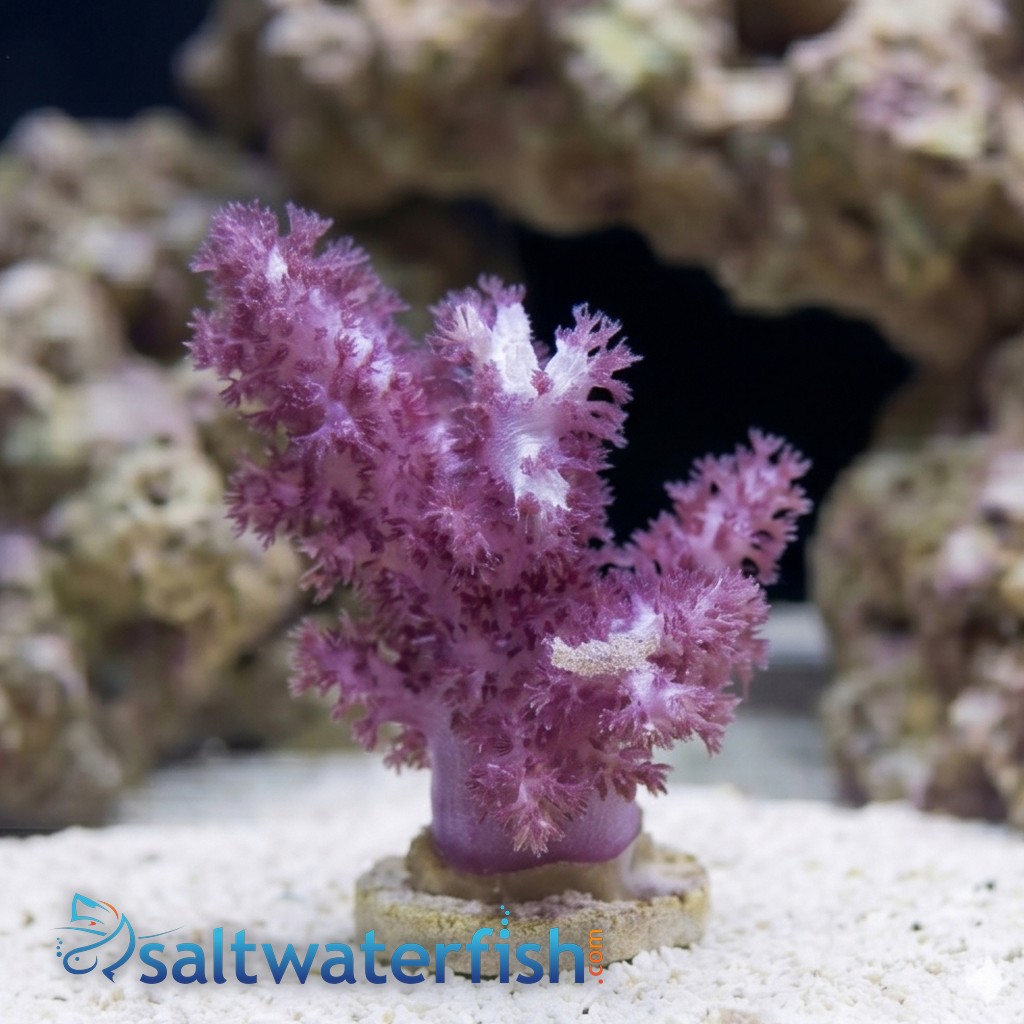 Flower Dendro Coral: Red - Aquacultured