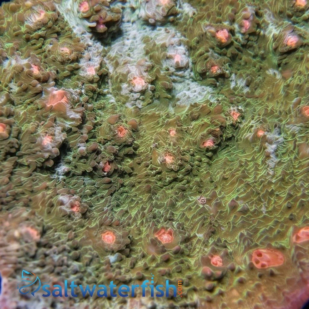 Chalice Coral: Green W/ Pink Eyes 