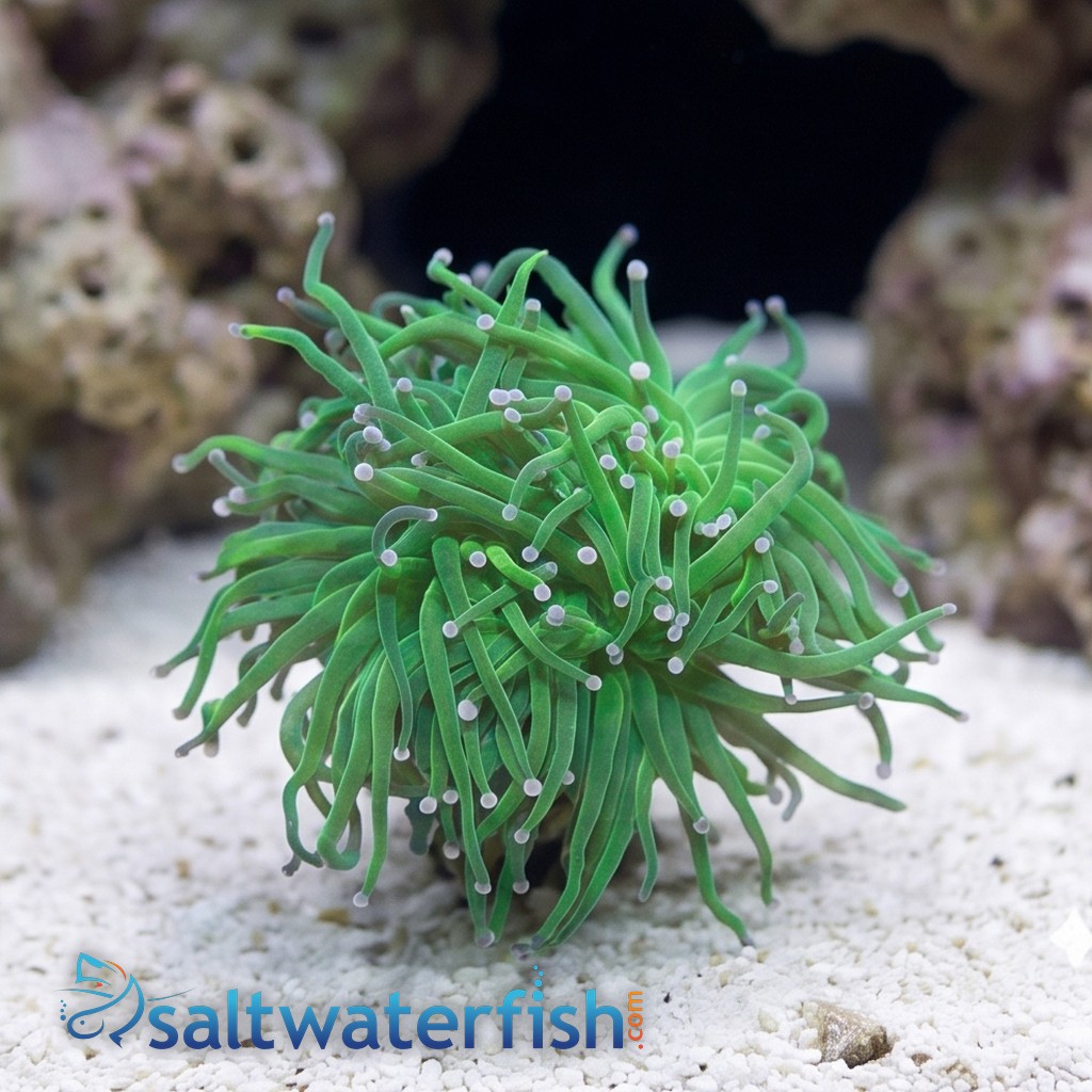 Torch Coral: Green Center w/ Pink Tips
