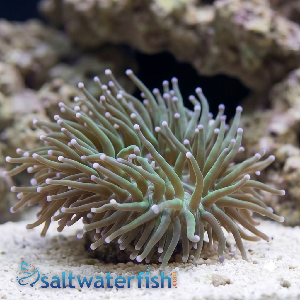 Torch Coral: Green w/ Pink & Purple Tips - Aquacultured