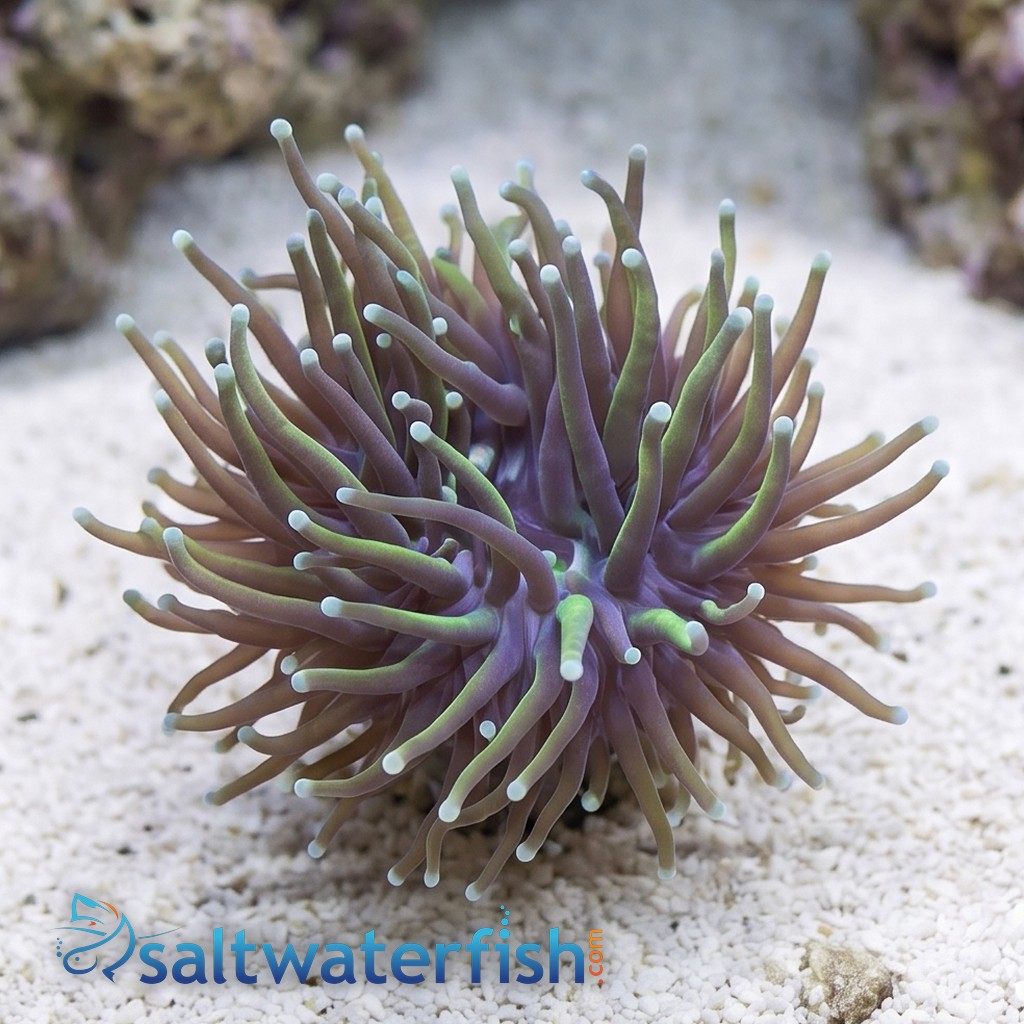Torch Coral: Gold w/ Teal Tips - Aquacultured