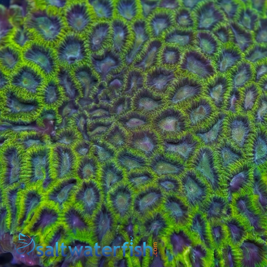 Favia Brain Coral: Metallic Green