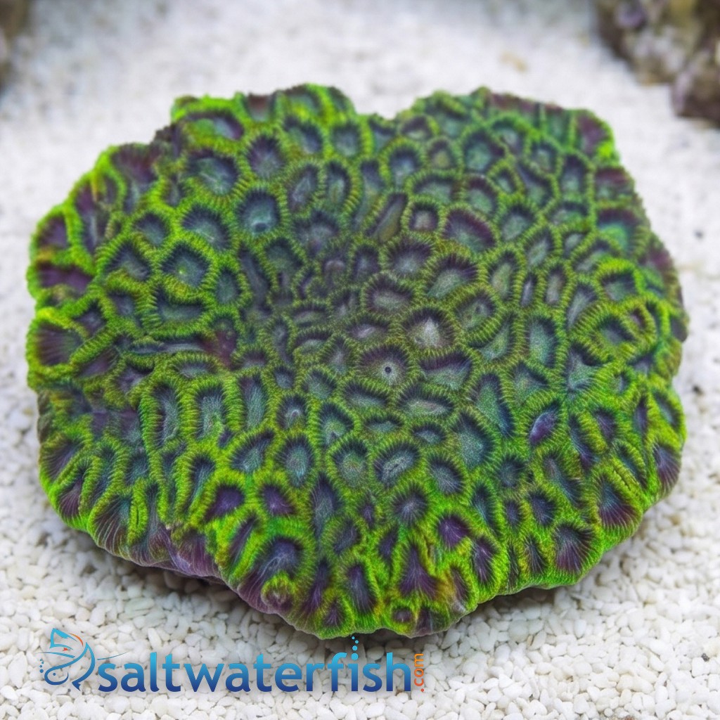 Favia Brain Coral: Metallic Green