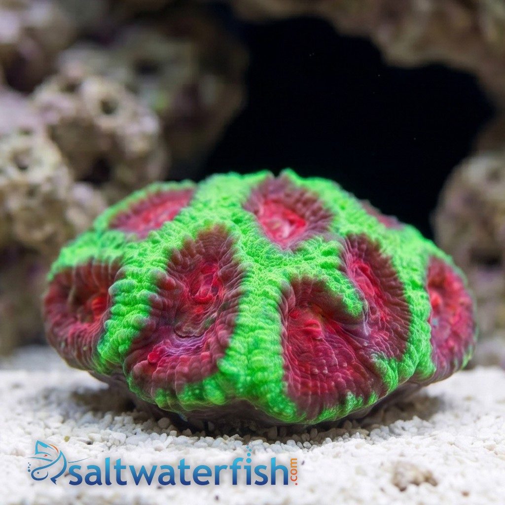 Favia Brain Coral: X-Mas - Aquacultured