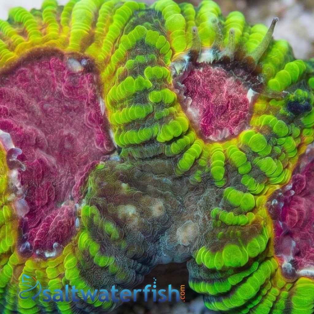 Favia Brain Coral: Mayan Sun - Aquacultured