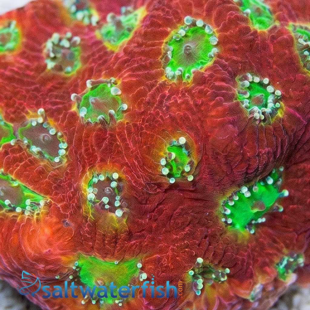 Favites Brain War Coral : Lemon Lime - Aquacultured
