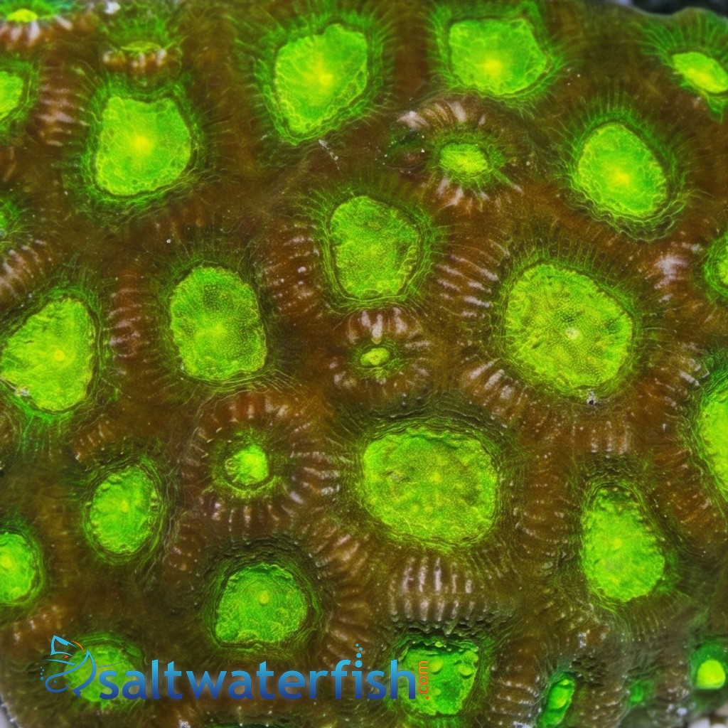 Favites Brain Coral: Neon Green - South Pacific