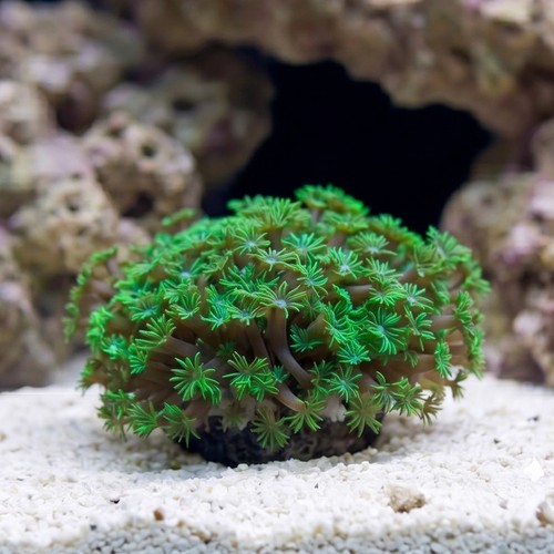 Goniopora Coral: Metallic Green