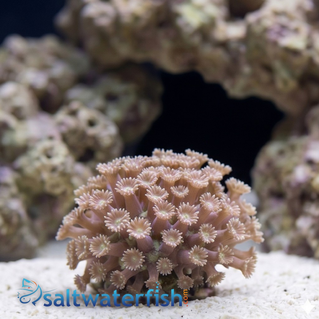 Branching Goniopora: Green - Aquacultured