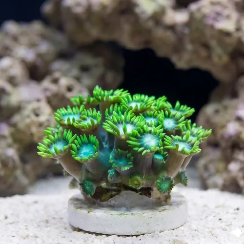 Goniopora Coral: Metallic Green - Australia