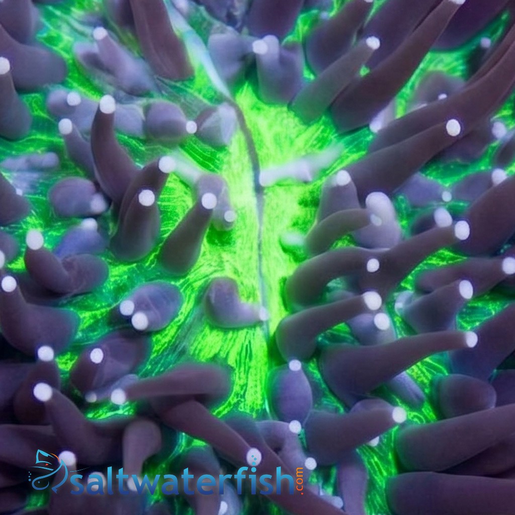 Fungia Plate Coral: Green w/ Long Pink Polyps - Australia