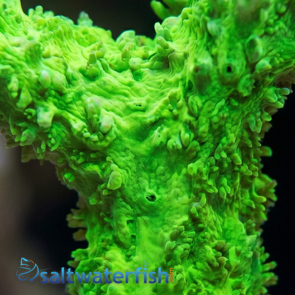 Horn Coral Hydnophora: Encrusting Green