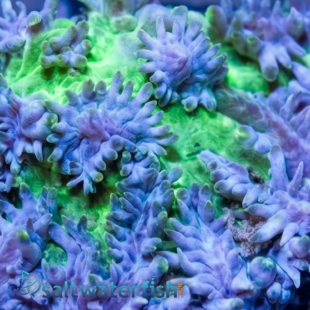 Horn Coral Hydnophora: Encrusting Blueberry- Aquacultured