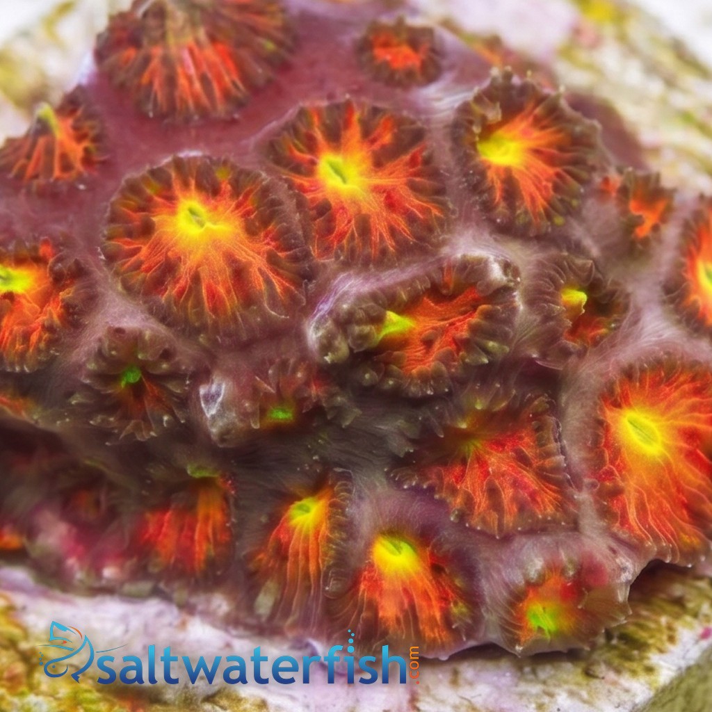 Leptastrea Coral : Burning - Aquacultured