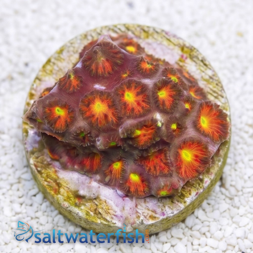 Leptastrea Coral : Burning - Aquacultured