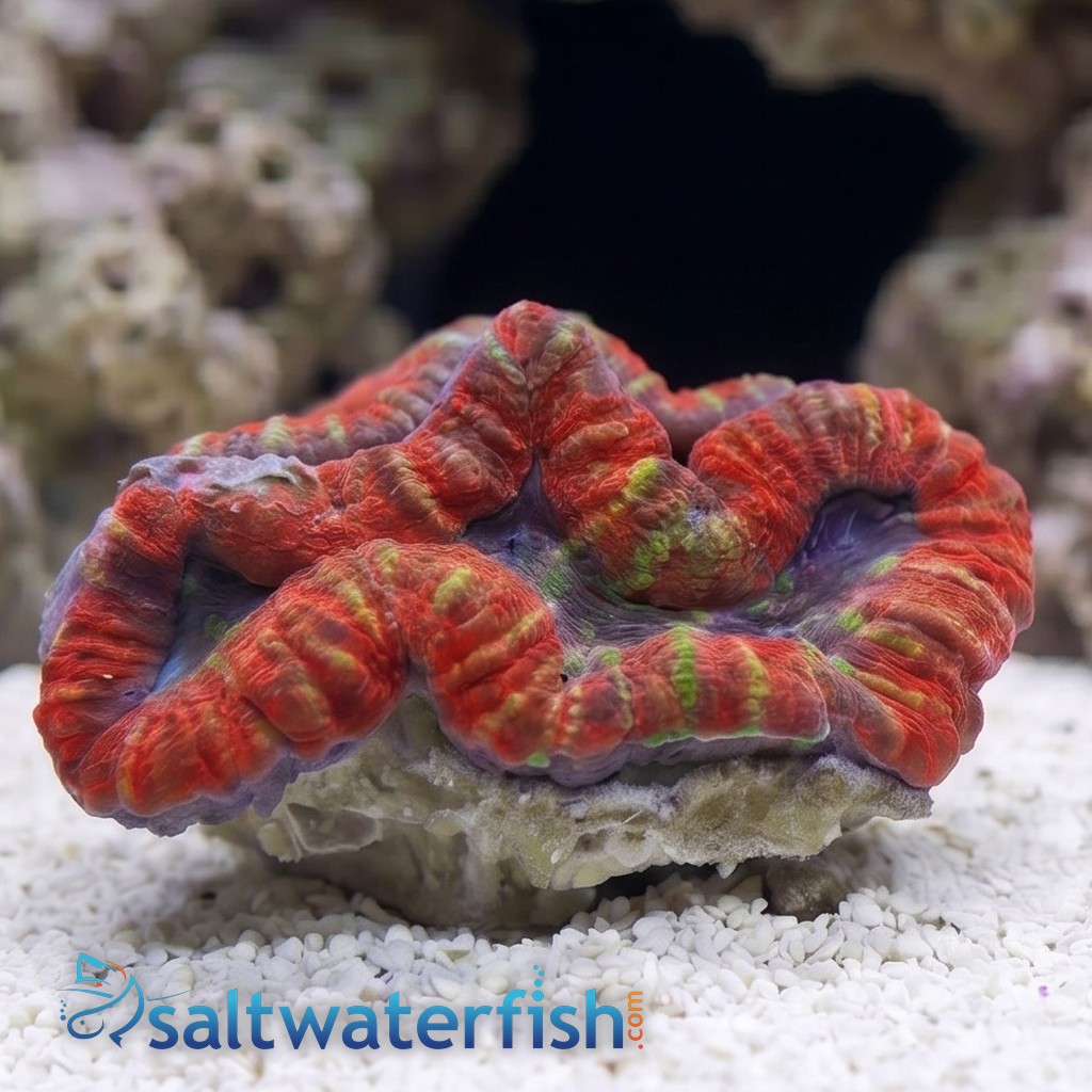 Lobophyllia Brain Coral: Red and Purple