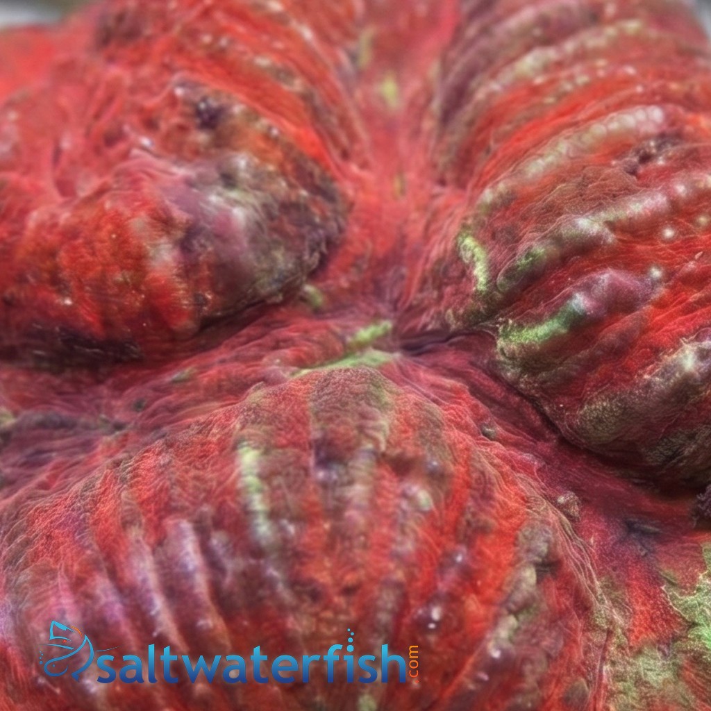 Lobophyllia Brain Coral: Red w/ Purple