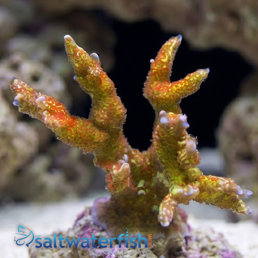 Orange Digitata Montipora - Indo Pacific