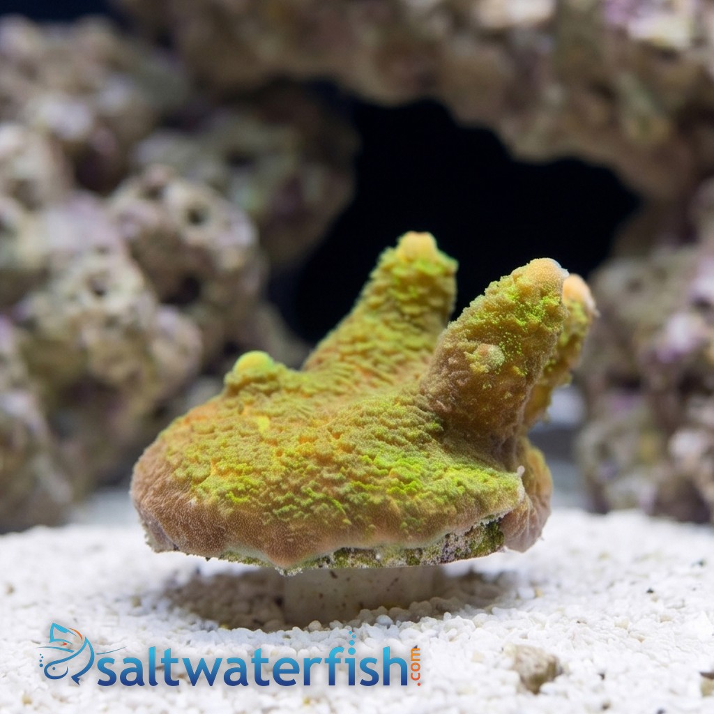 Montipora Digitata Branching: Green - Aquacultured