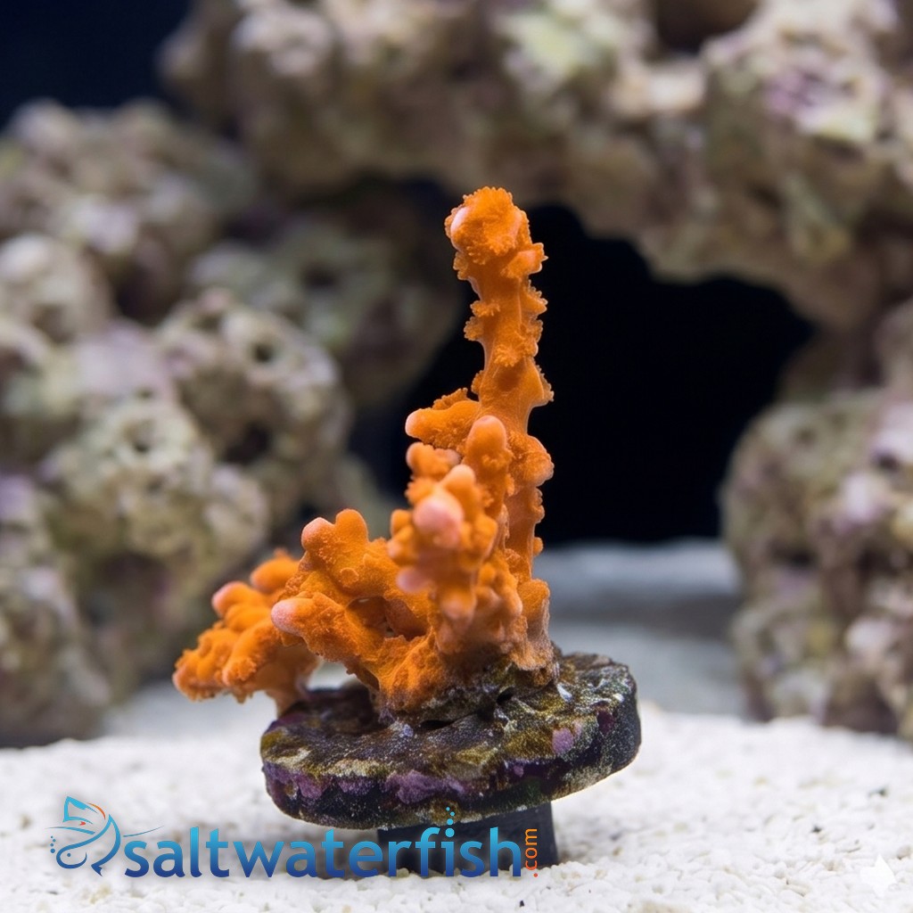 Montipora Digitata Branching: Firestarter - Aquacultured
